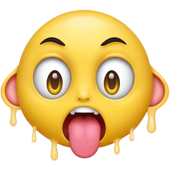 yellow face wide eyes sticking out tongue while shaking head emoji