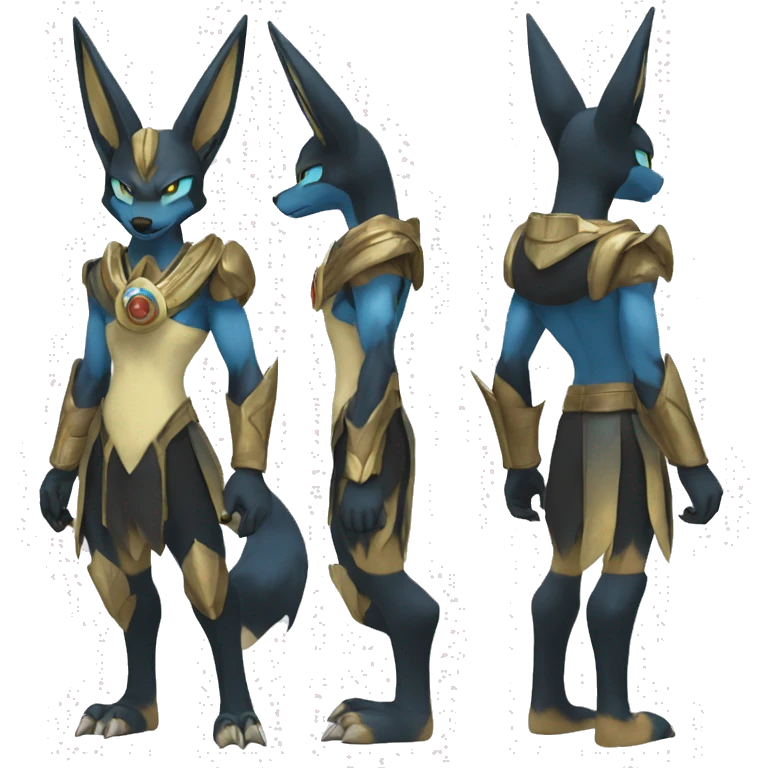 Lucario-Anubis-Zeraora full body emoji