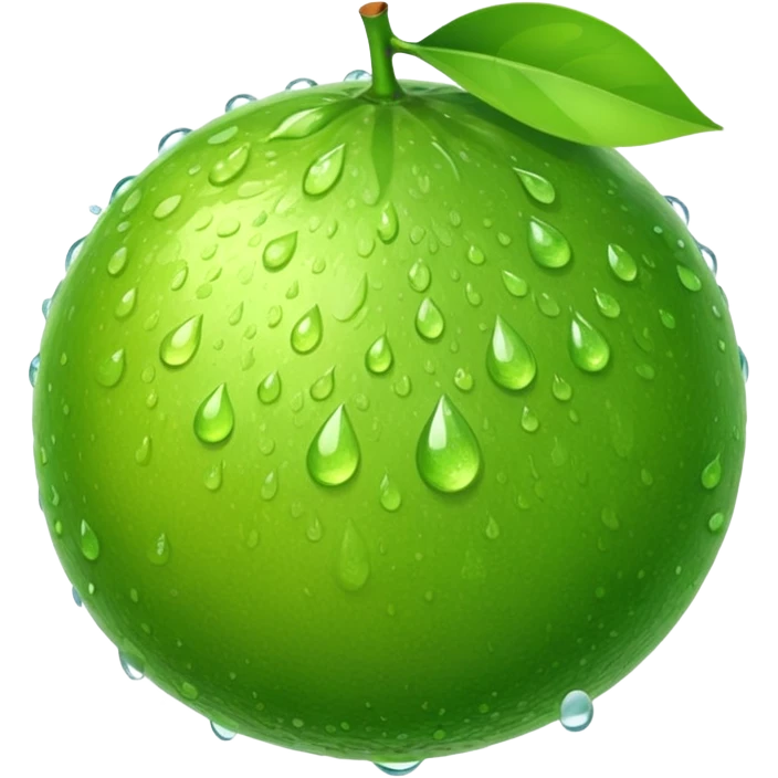 Lime with drops of water emoji