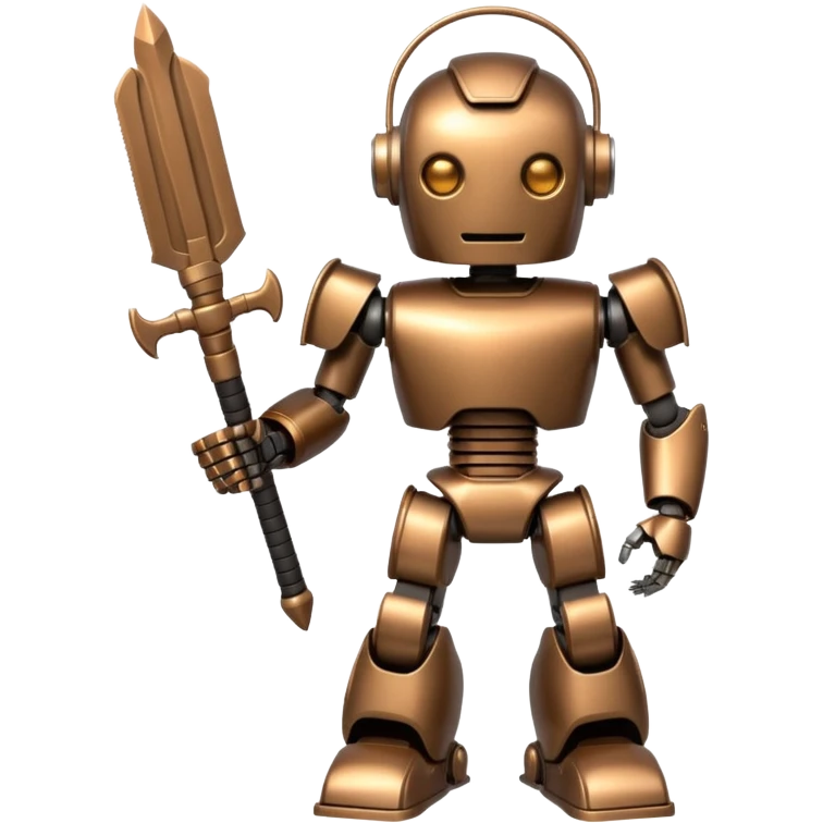 Greek Robot with a weapon emoji
