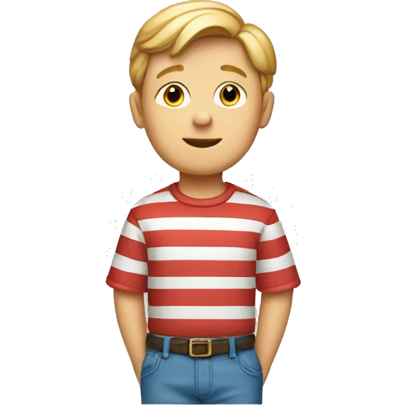 Linus van Pelt with Red Striped Shirt emoji