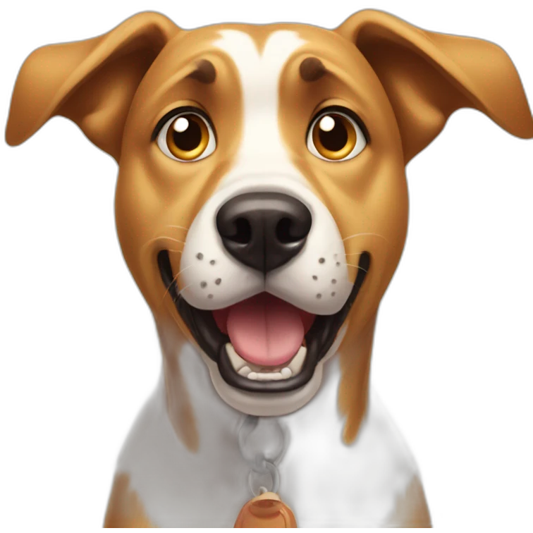 shocked dog emoji