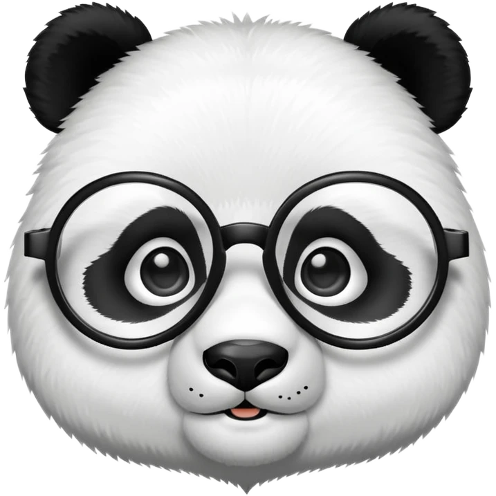 Panda wearing glasses emoji