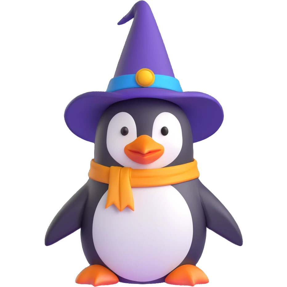 Penguin Wizard emoji
