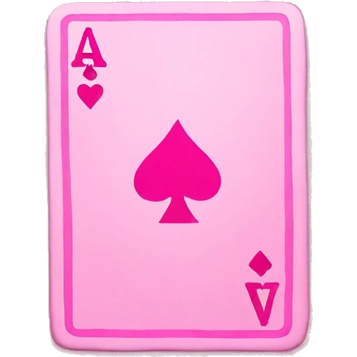 Pink playing card emoji