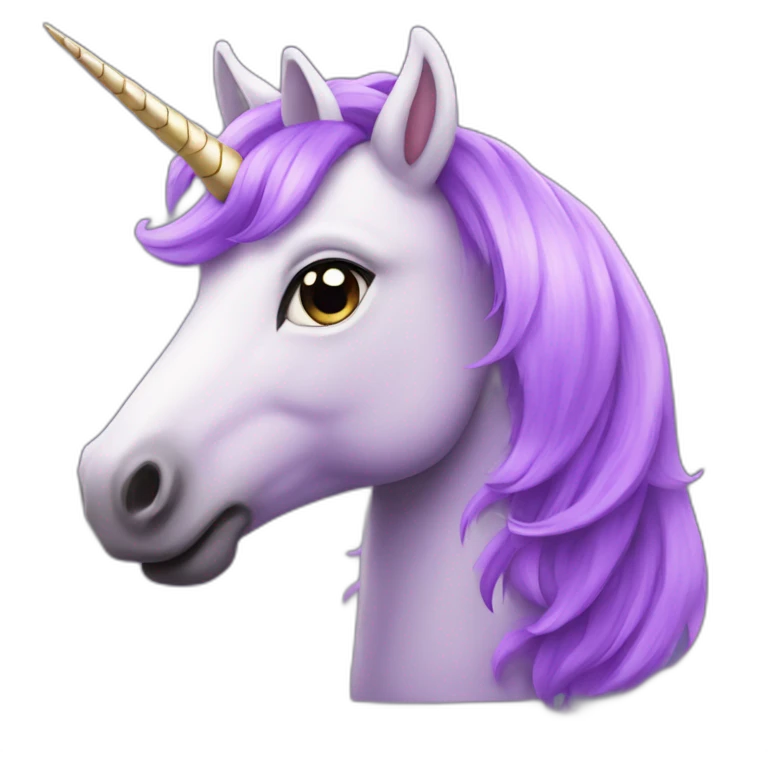 Purple unicorn emoji