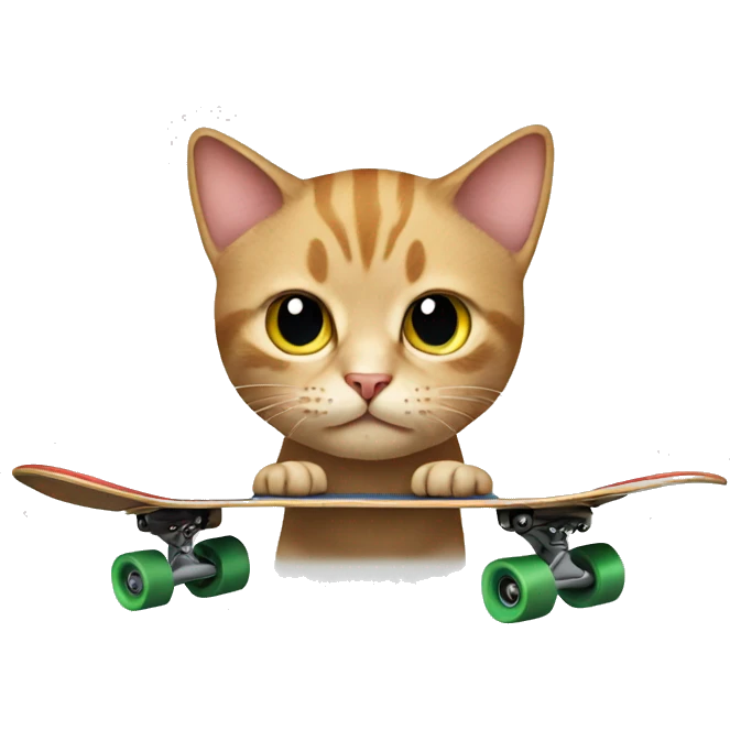 Cat in skateboard  emoji