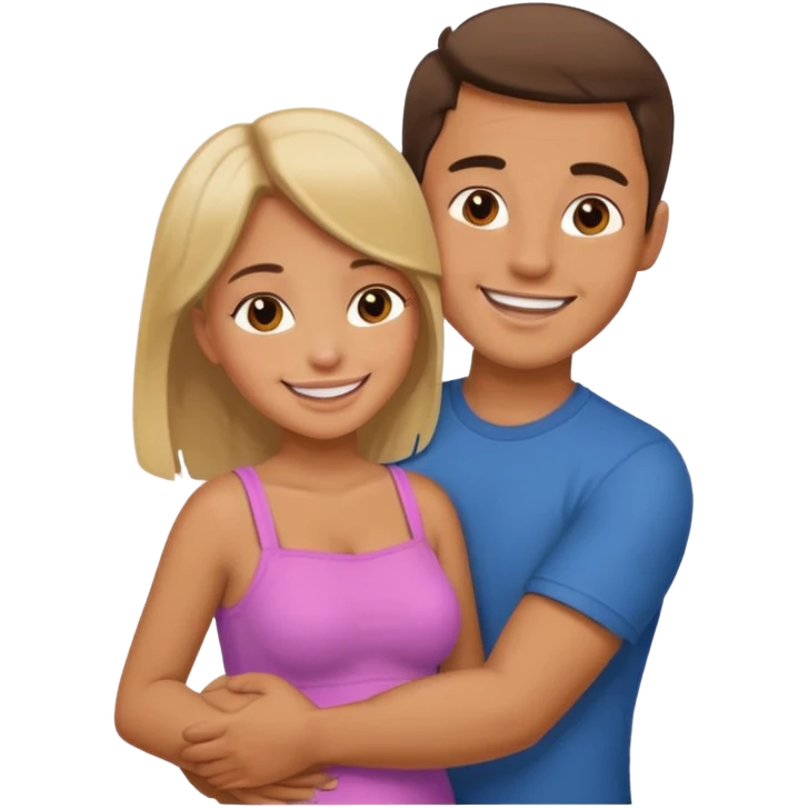 A guy holding a girl on her ass emoji