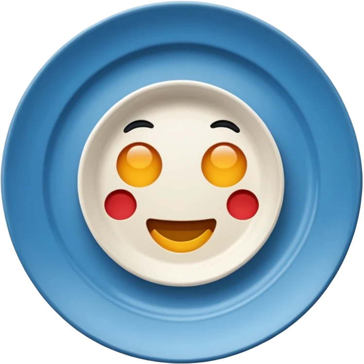 create me an image of ceramic plate emoji emoji