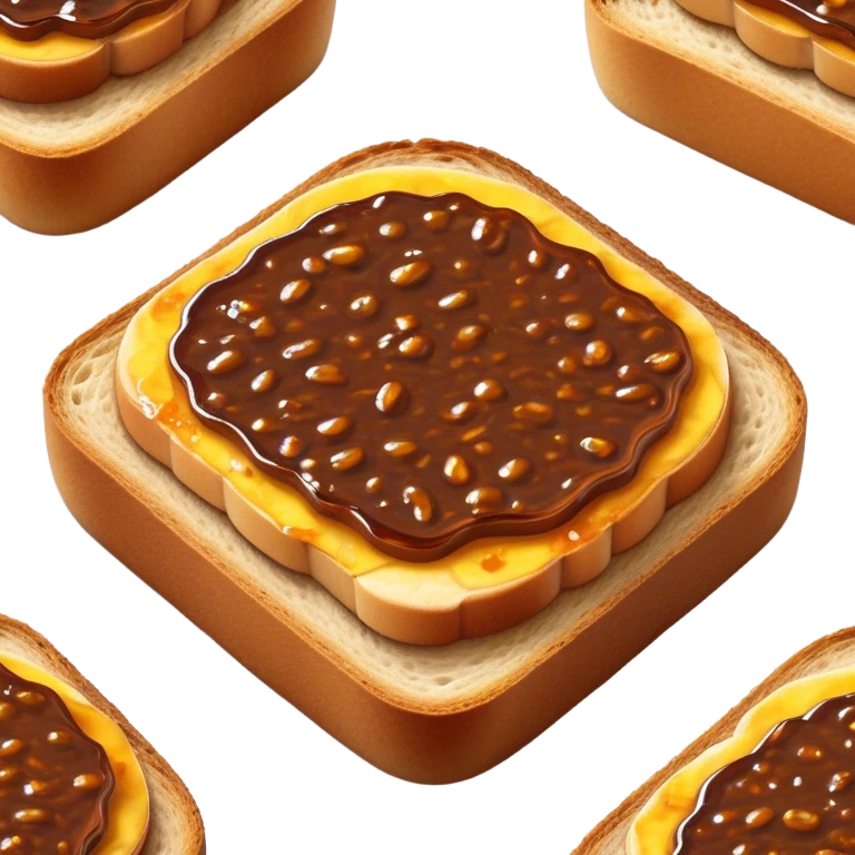 Cinematic Realistic Vegemite on Toast Dish Emoji, depicted with a generous spread of savory Vegemite on perfectly toasted bread, rendered with vibrant textures and warm lighting that captures its uniquely Australian flavor. emoji