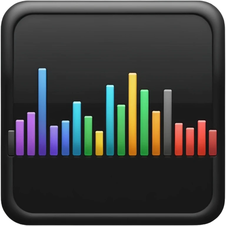 full black audio spectrum, the spectrum is black emoji