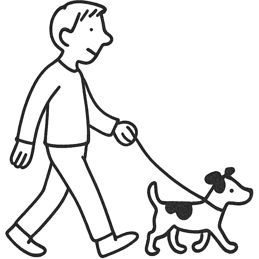 a man walking a Jack Russell Terrier emoji