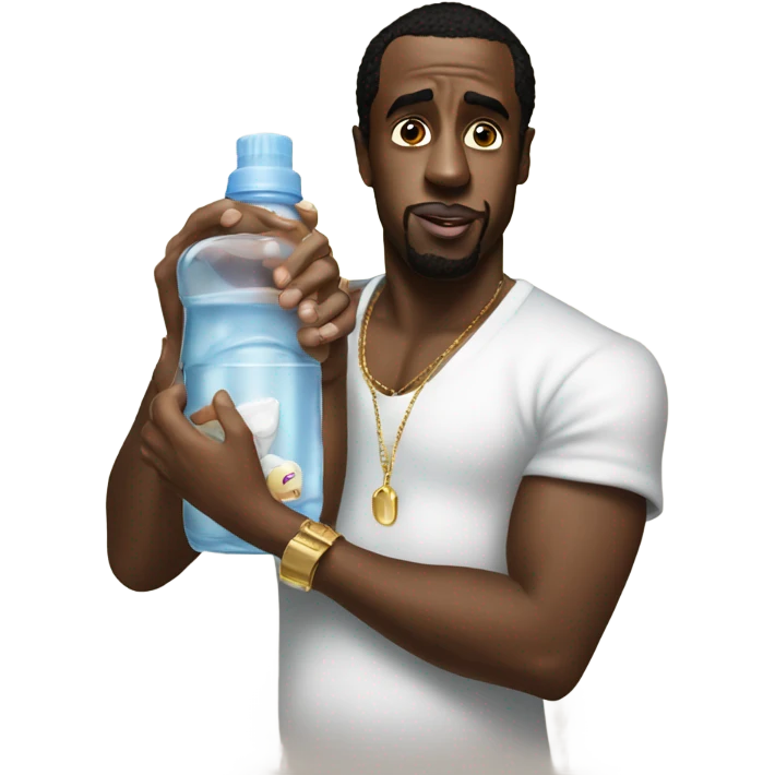 P diddy holding baby oil  emoji