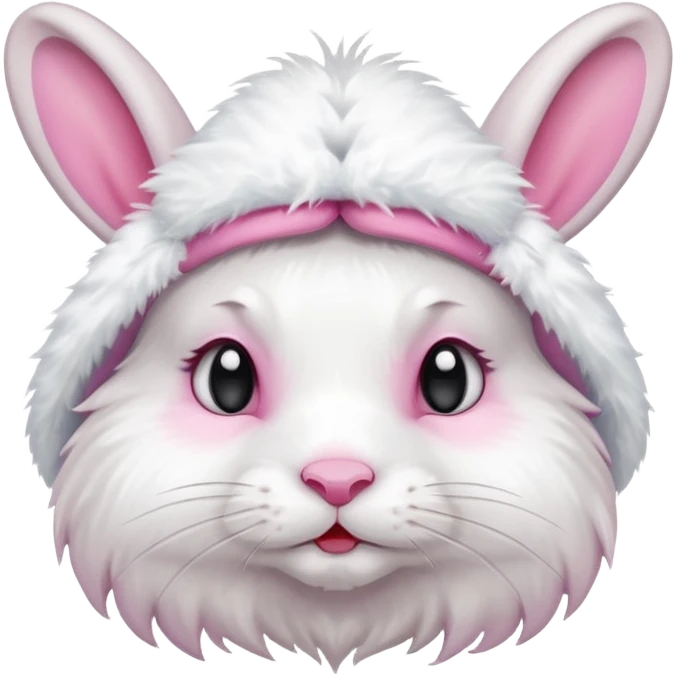 an ill rabbit with a cold pack on its head emoji