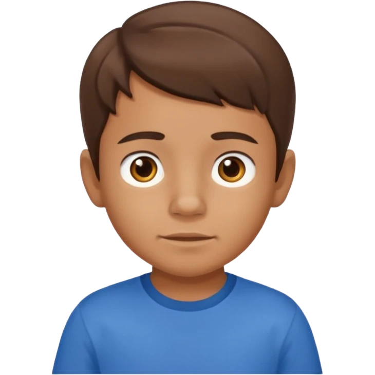 A 6 year old mexican boy with brown hair  emoji