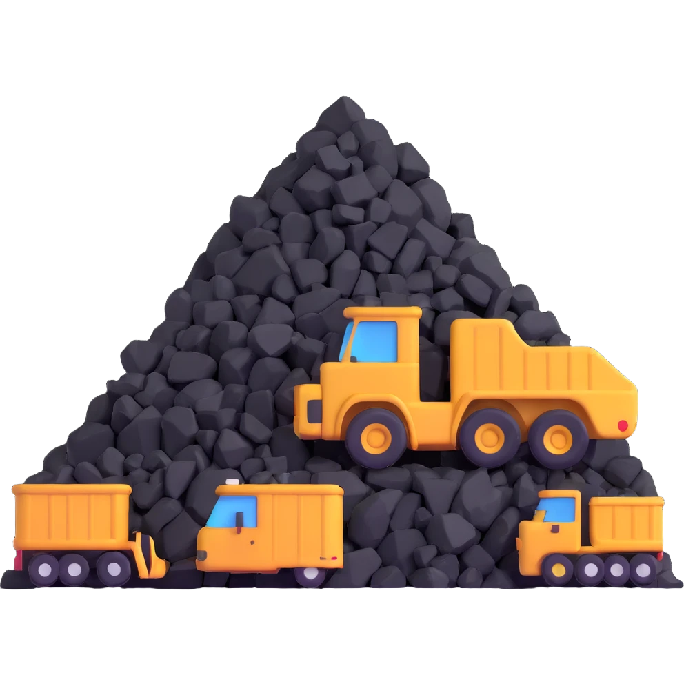 bulk cargo coal pile emoji