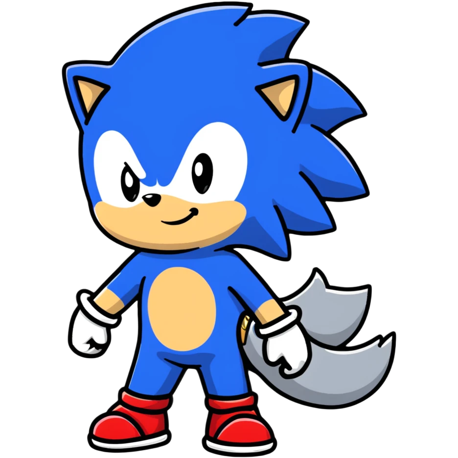 Sonic the Hedgehog, baby Sonic, and Silver the Hedgehog holding hands together emoji