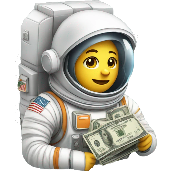 astronauta con dinero  emoji
