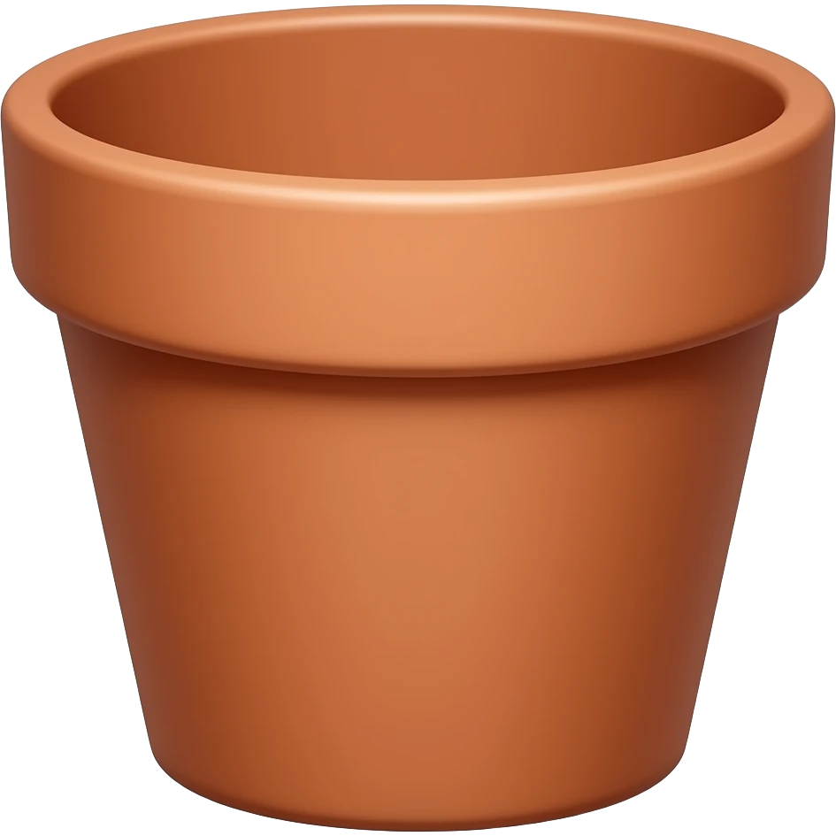 Brown clay pot contain nothing emoji