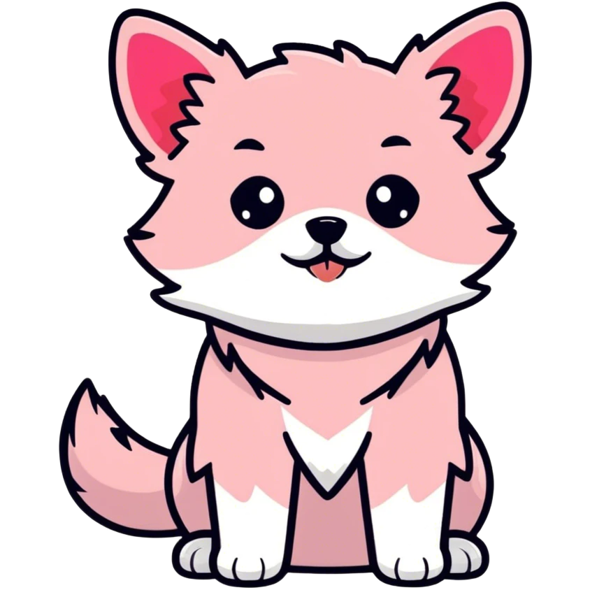 Dog pink emoji