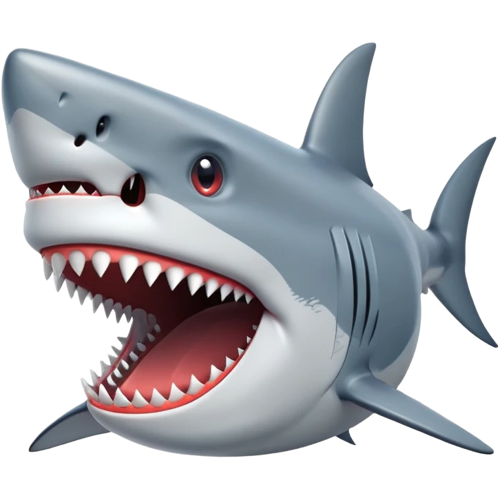 Shark with gray body and sharp teeth emoji