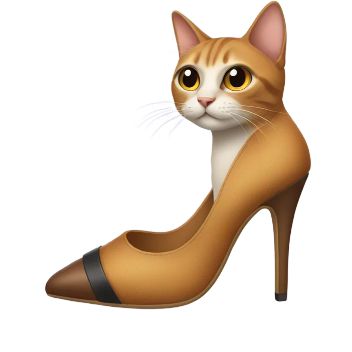 Cat with high heels emoji