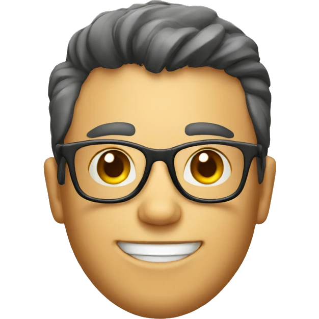 Smile rancher with glasses emoji