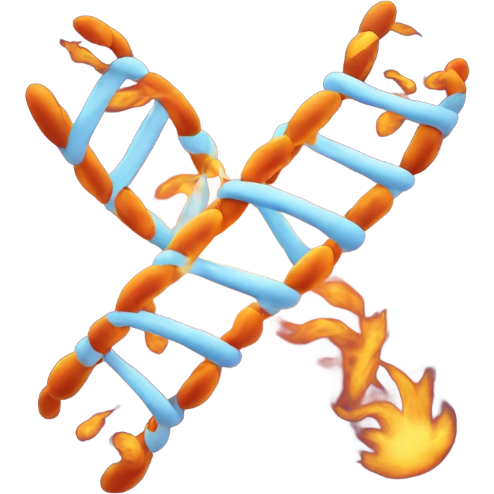 DNA on fire emoji