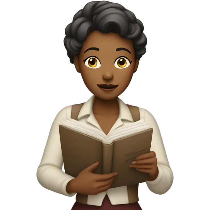 woman holding a script  emoji