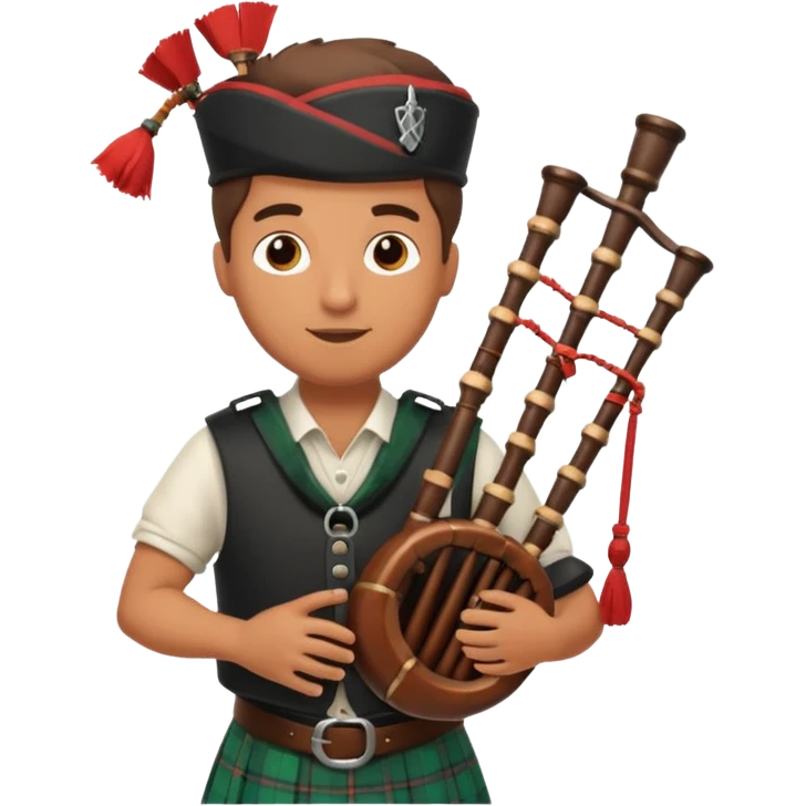 Manos tocando una gaita emoji