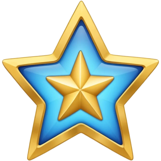 blue check mark inside a star emoji