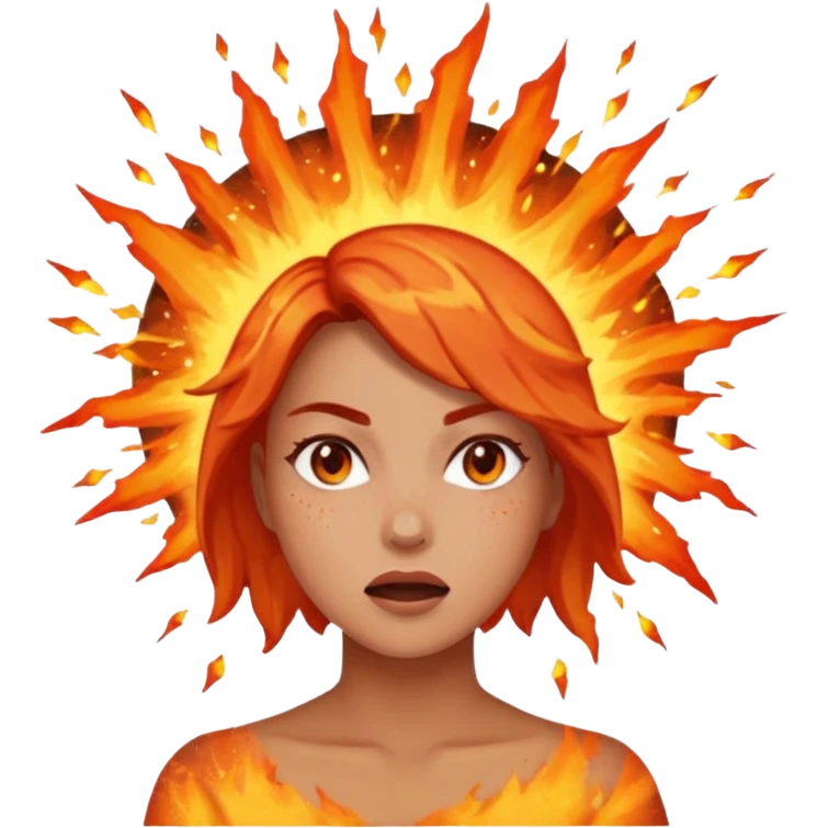 exploiding headed woman emoji