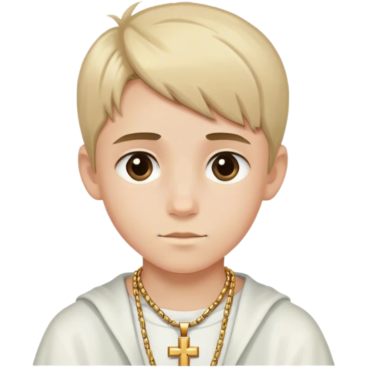boy with cross necklace emoji