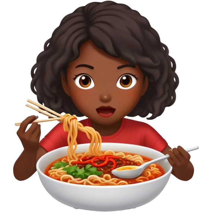 Aya nakamura eating spicy buldak noodles  emoji