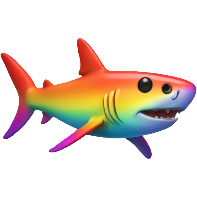 Rainbow shark emoji