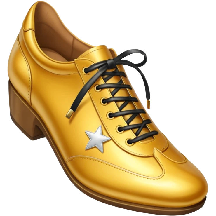 A golden goose shoe emoji