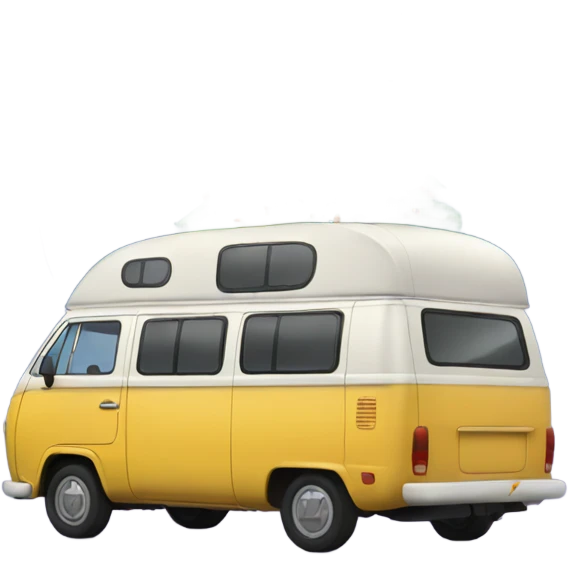 Happy new year! Written about a camper van emoji