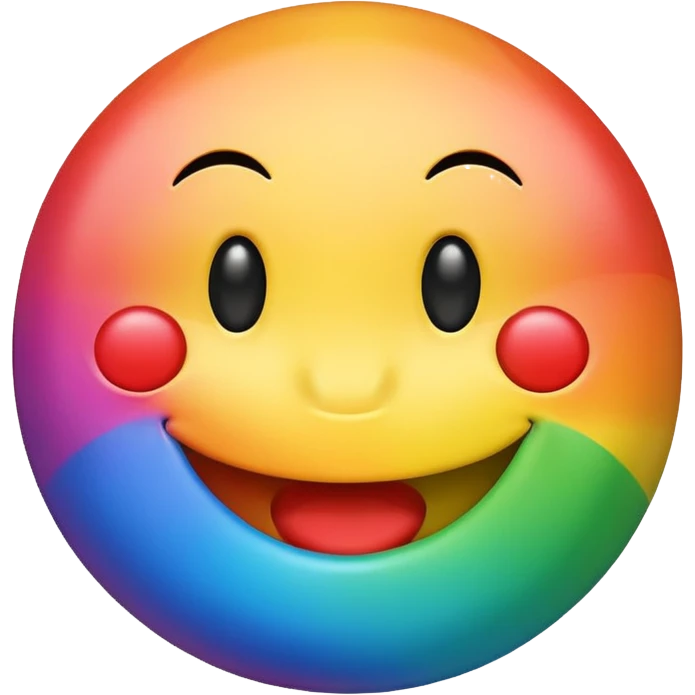 Rainbow smiley face  emoji