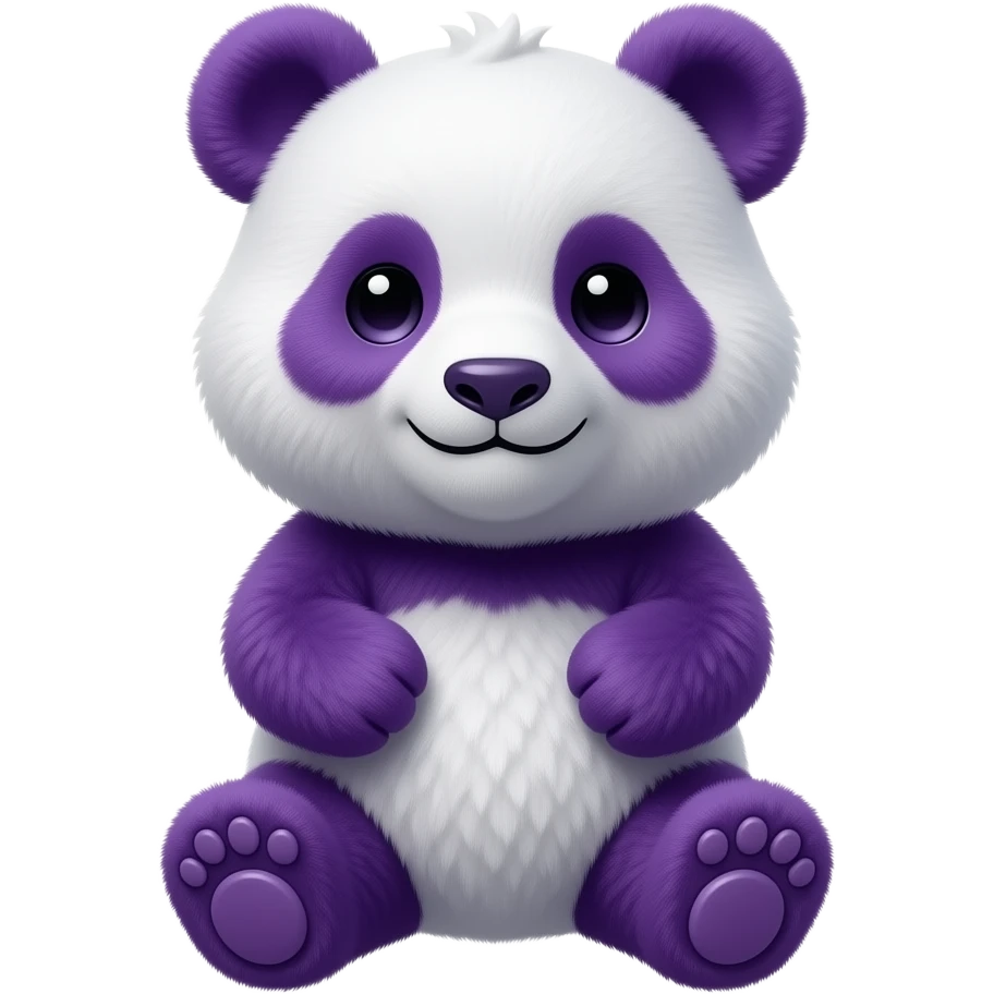 purple stuffed panda emoji