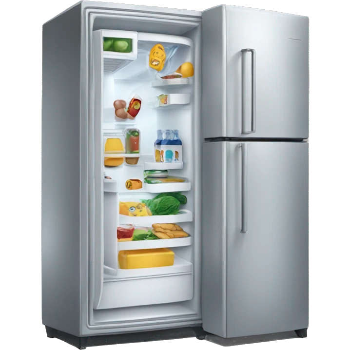 right side opening refrigirator emoji
