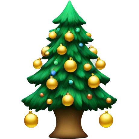 christmas tree with small disco balls emoji