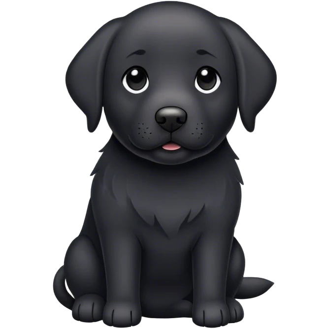 Grey black lab  emoji