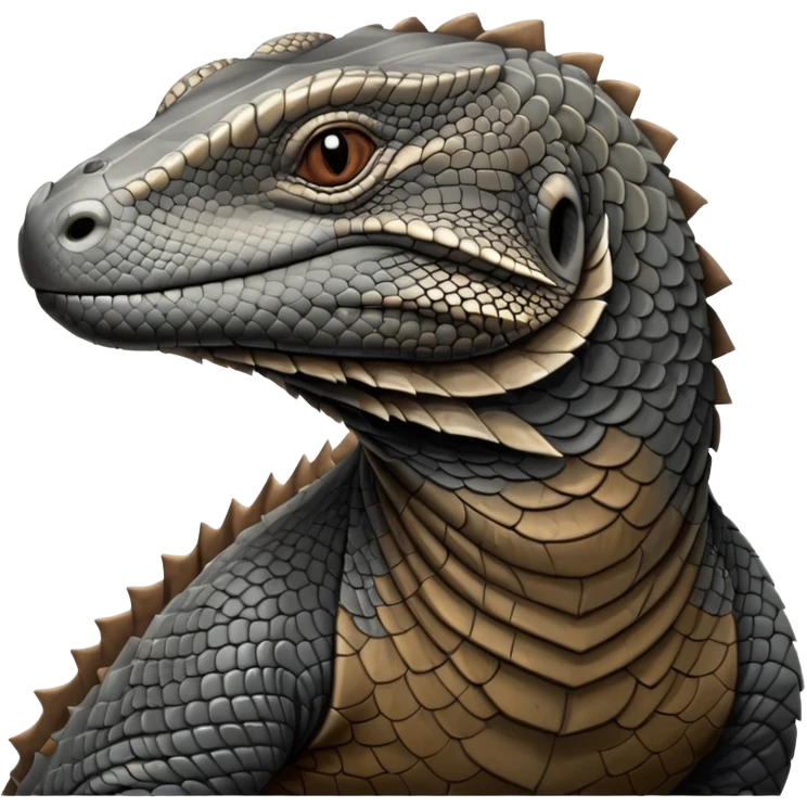 Komodo dragon How is It grey and brown emoji