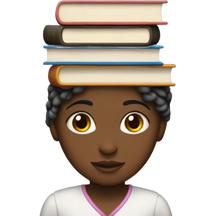 girl with books on her head emoji