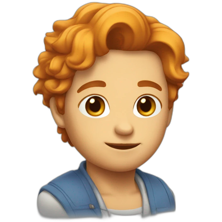 Chat roux fou emoji