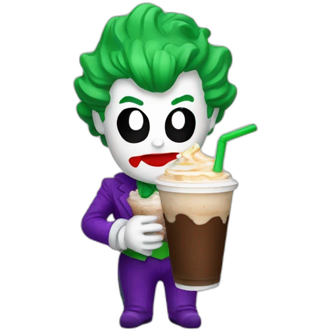 joker drinking frappe emoji