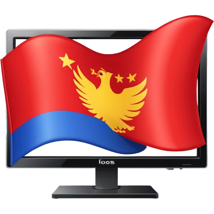 flag with TV in it emoji