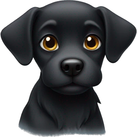 little black dog emoji