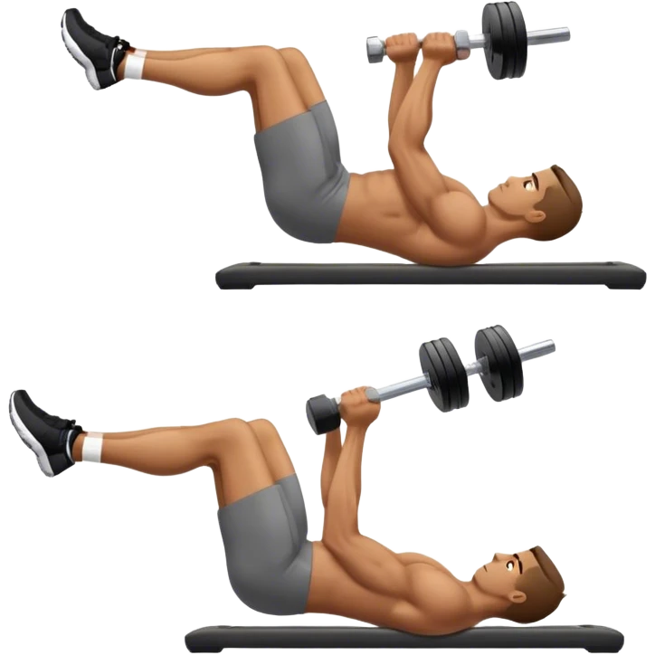 side-view man weighted glute-bridges emoji