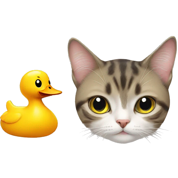 cat with a duck  emoji
